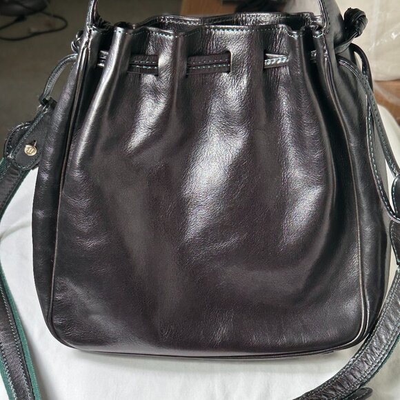 NEW Black Genuine Leather Shoulder Bag - Picture 2 of 8